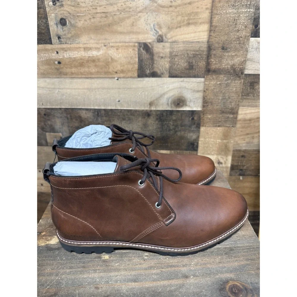 Cole Haan Mens Grand.OS Brown Leather Chukka Boots C37594 Size 12 M